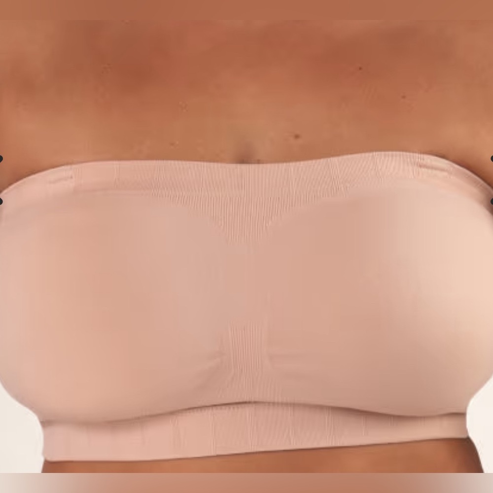 Elegant Strapless Bandeau Bra - Blush